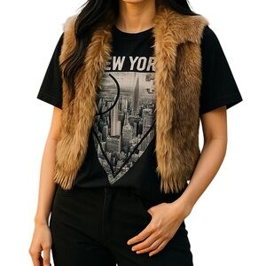 LANI - REAL RABBIT FUR FRINGE VEST